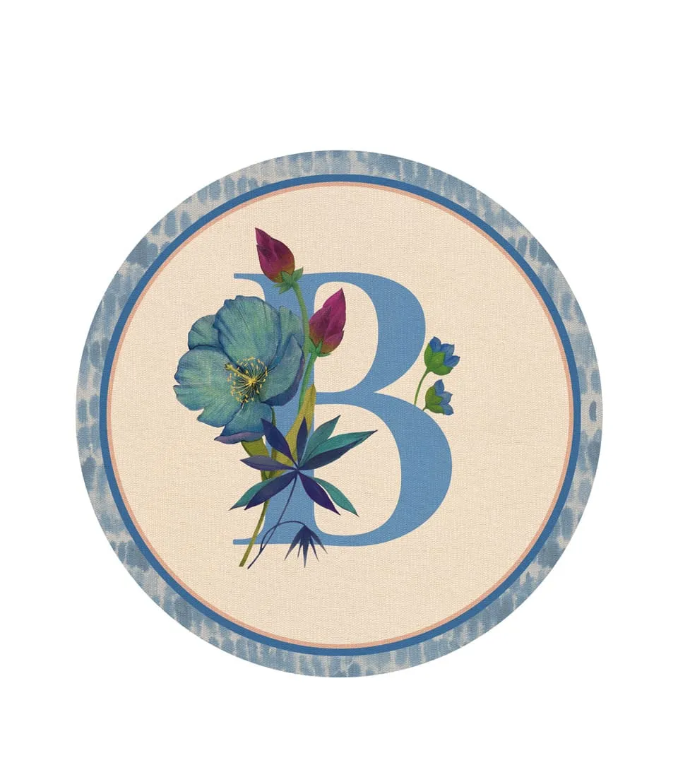 RIGID PLACEMAT, IVORY, Ø39 - MONOGRAM B