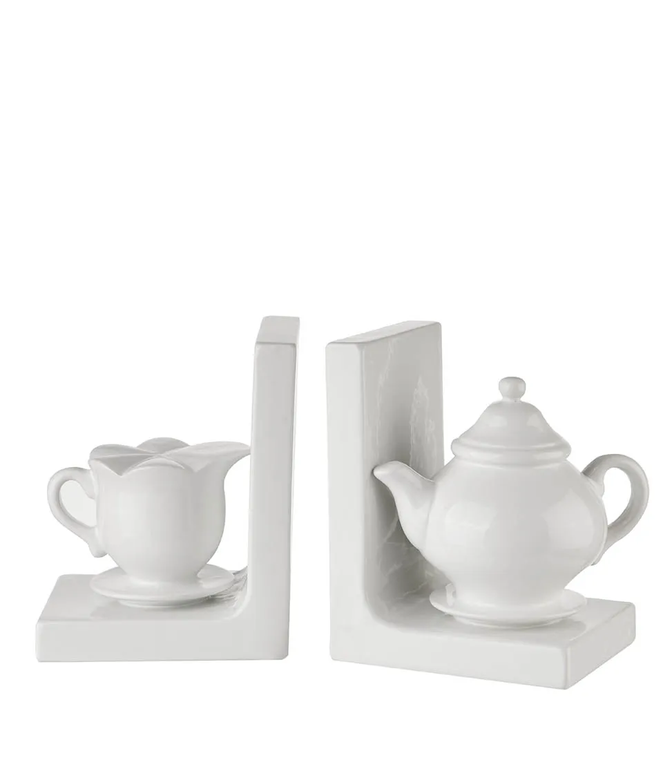 Fermalibri ora del the bianco - set 2 pz