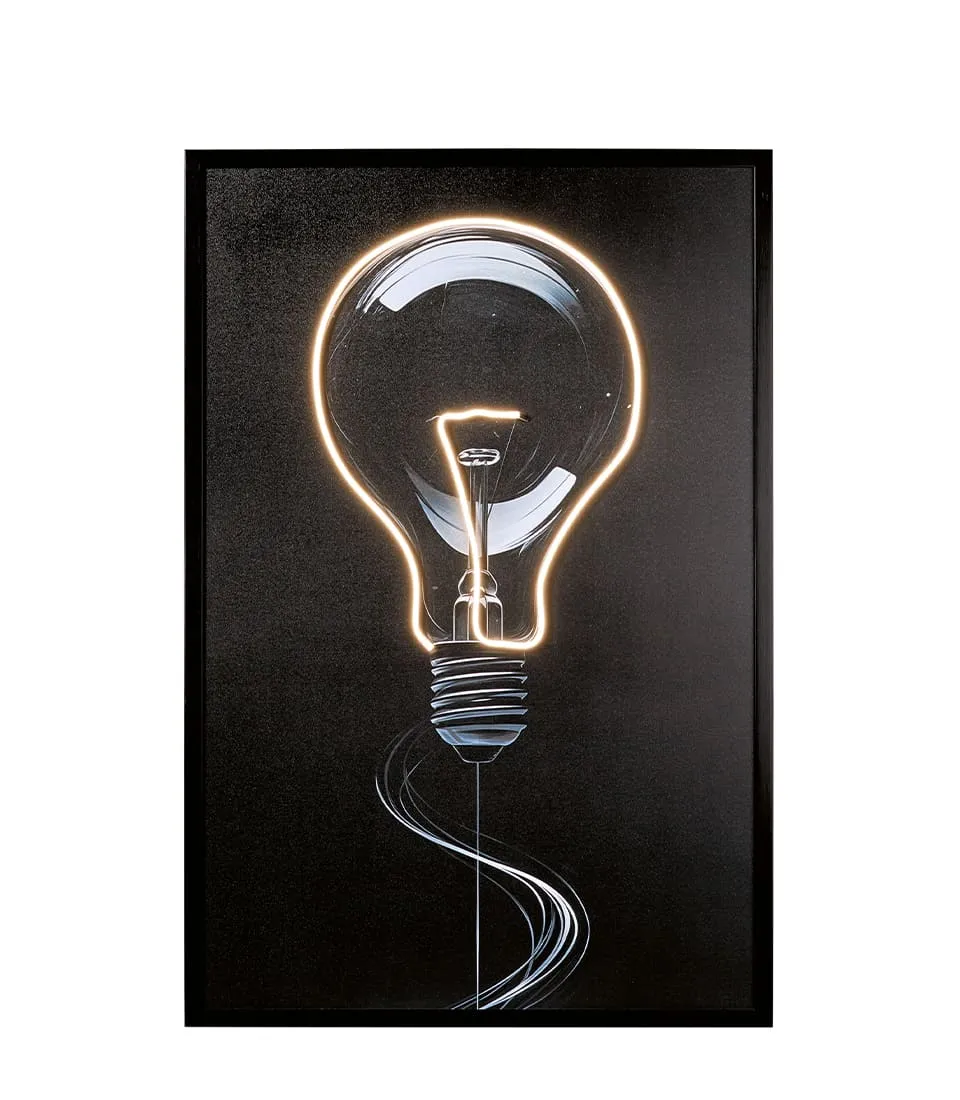Painting 80x120 with frame, with leds