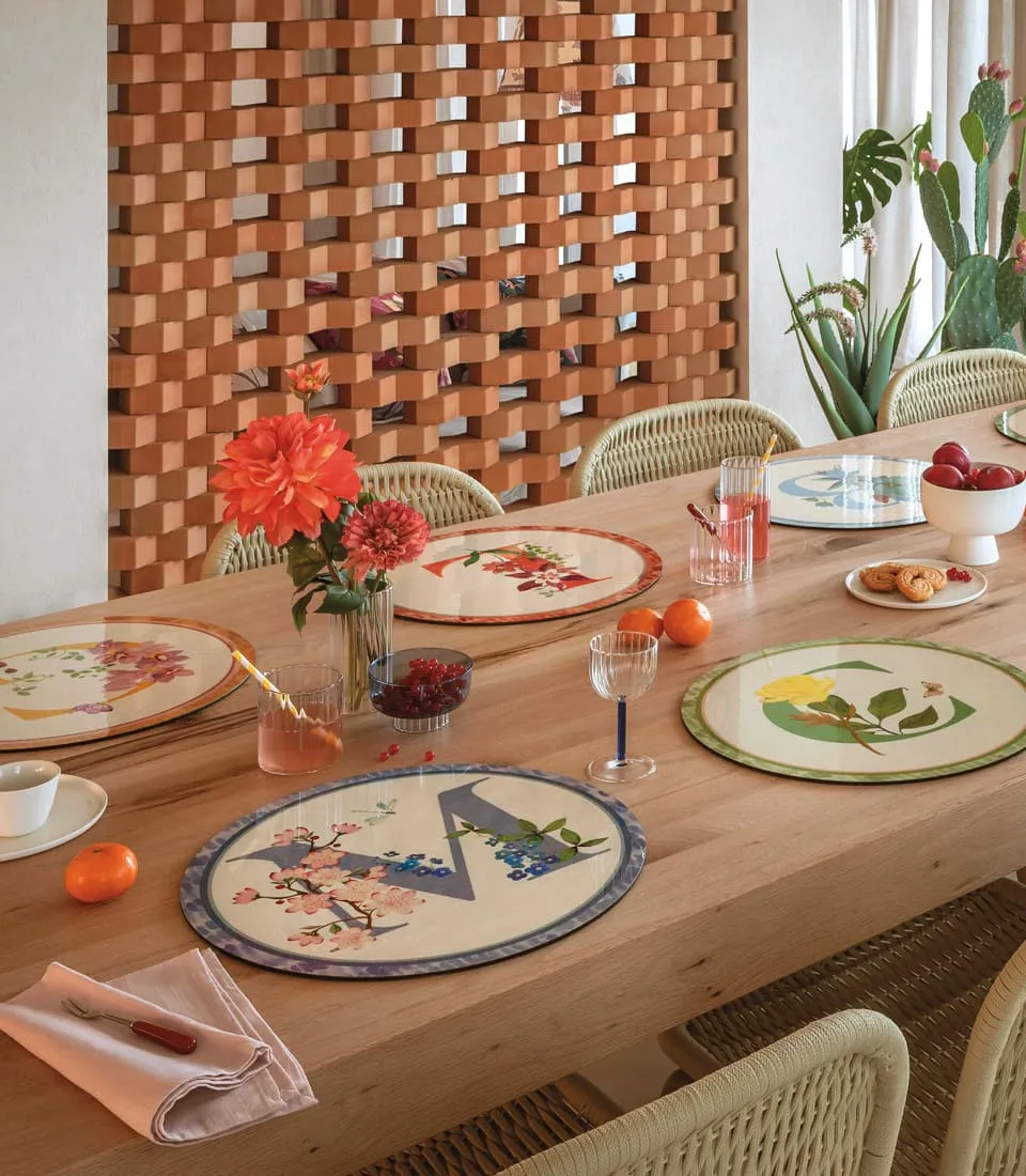 RIGID PLACEMAT, IVORY, Ø39 - MONOGRAM B