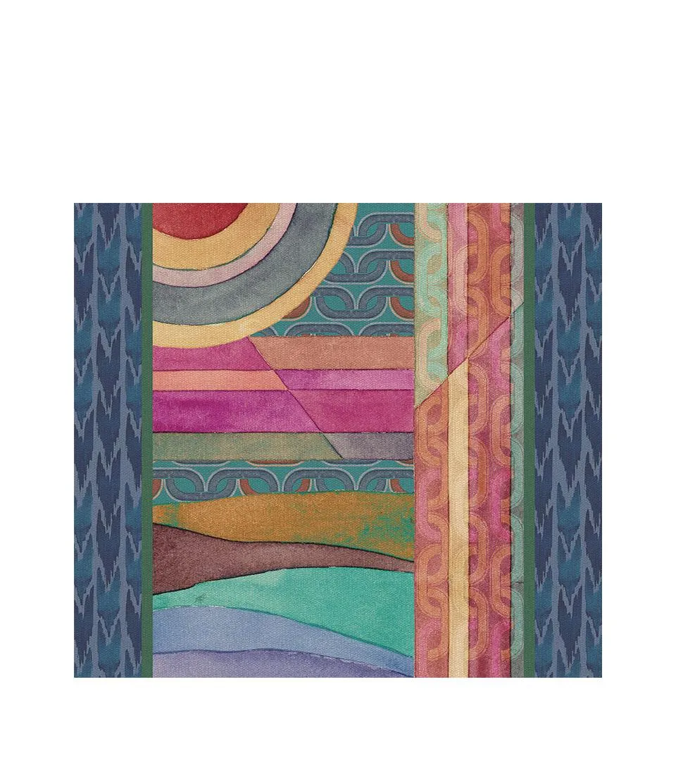 Rigid Placemat, blue edge - Orizzonti di Seta