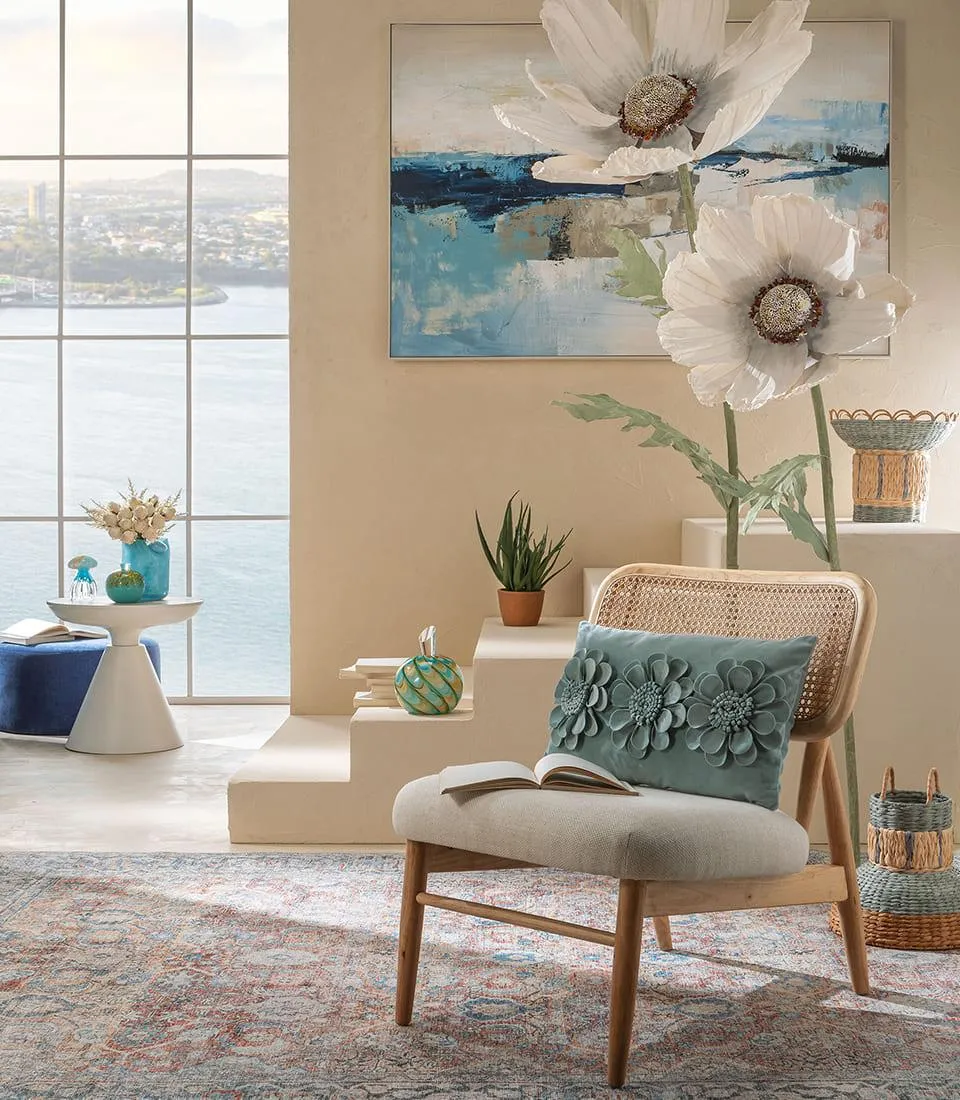 Fiore decorativo con base 200h - margherita