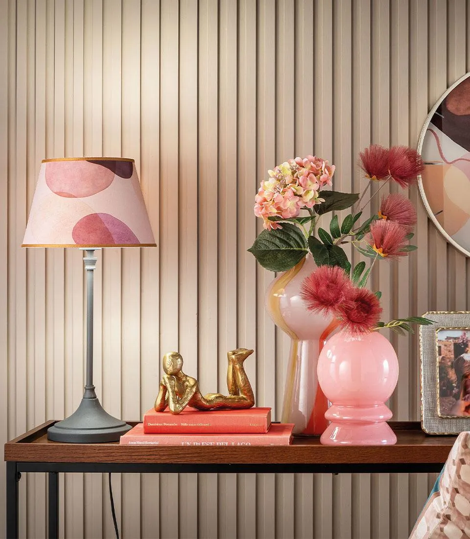 Paralume conico - Dune di seta