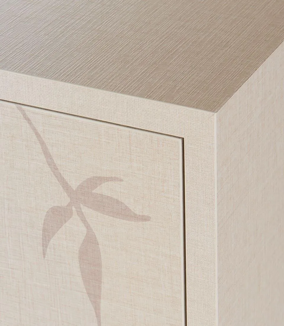 Cabinet with doors, branches pattern