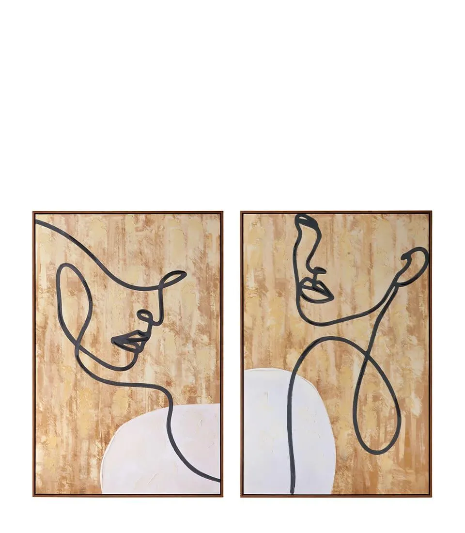 PAINTING 160x120 WITH FRAME - SET 2 PCS.