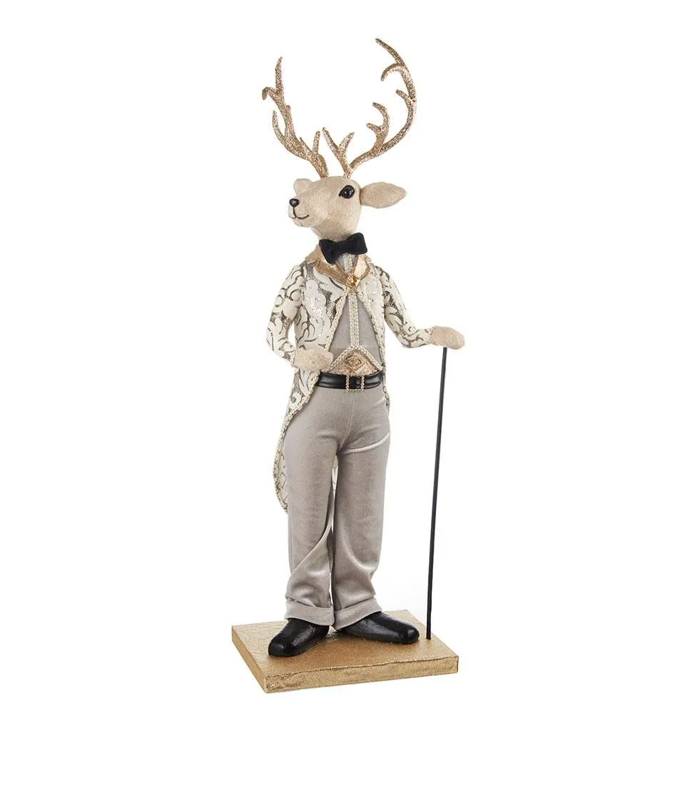 Decorative reindeer with evening dress