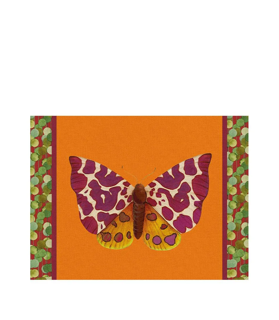 Rigid Placemat, orange - Caja Butterfly