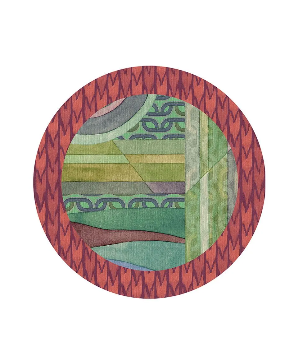 Tovaglietta rigida cornice ruggine - Orizzonti di seta