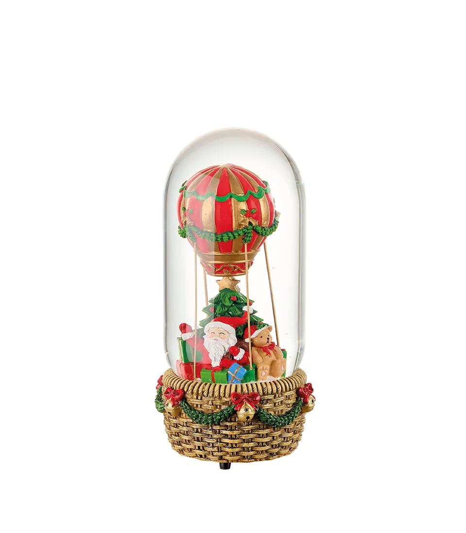 SNOWBALL BALLOON WITH MUSIC BOX