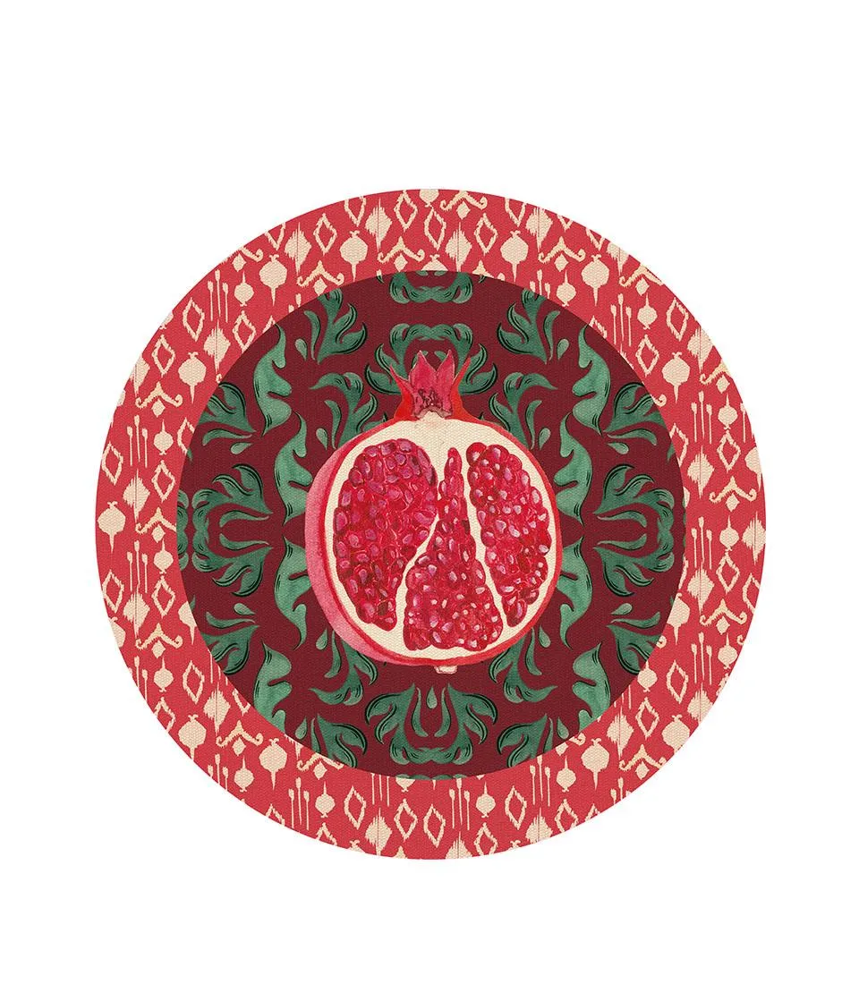 Rigid Placemat, cocoa - Melograno d'Oriente