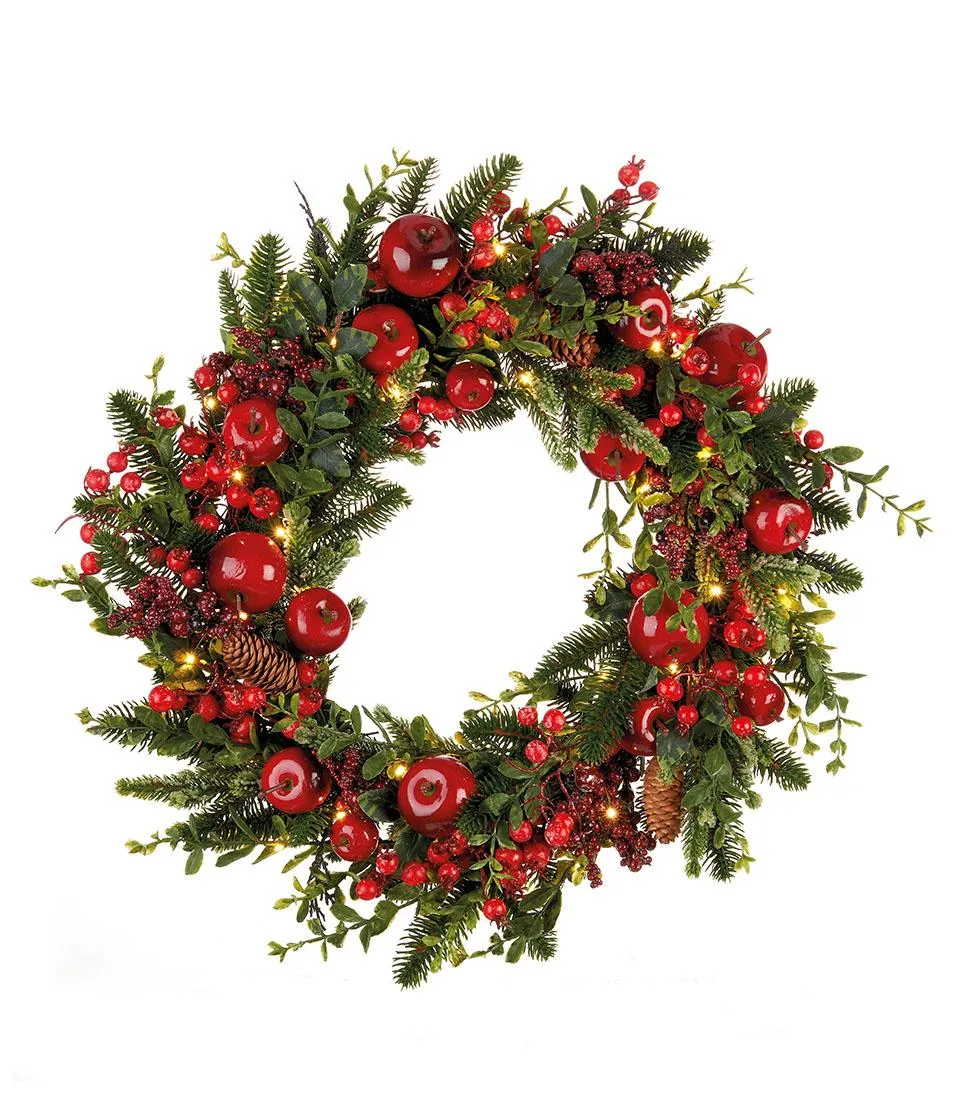 Decorative wreath with apples