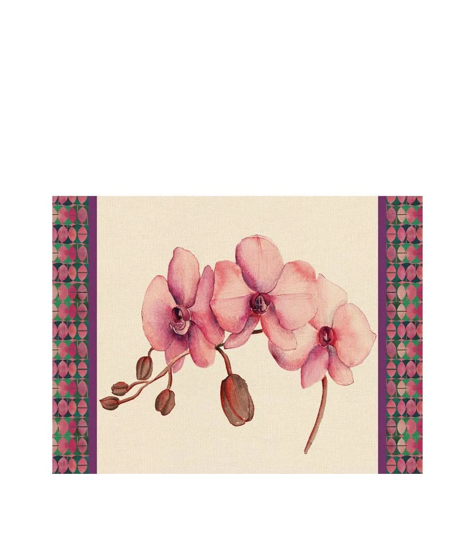 Rigid Placemat, ivory - Orchidea