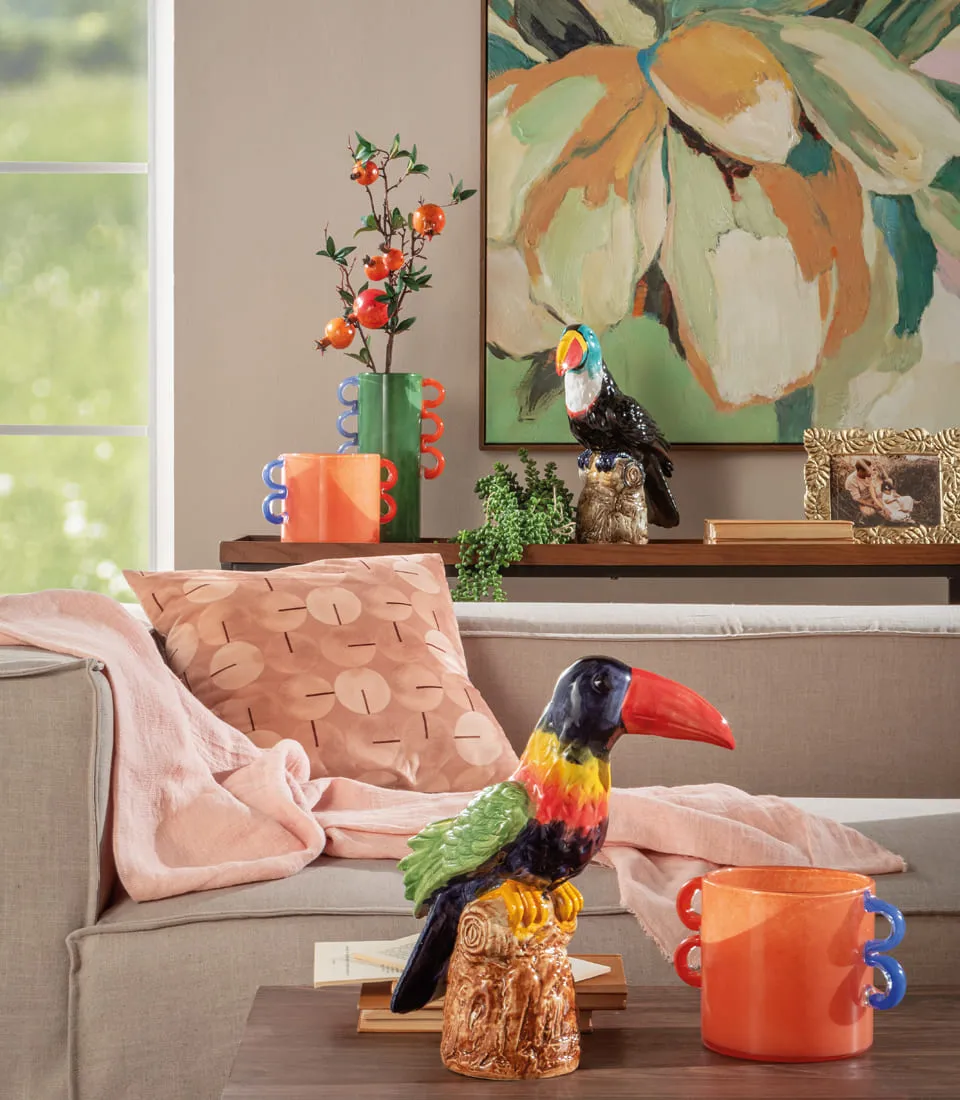 Decorative keel-billed toucan
