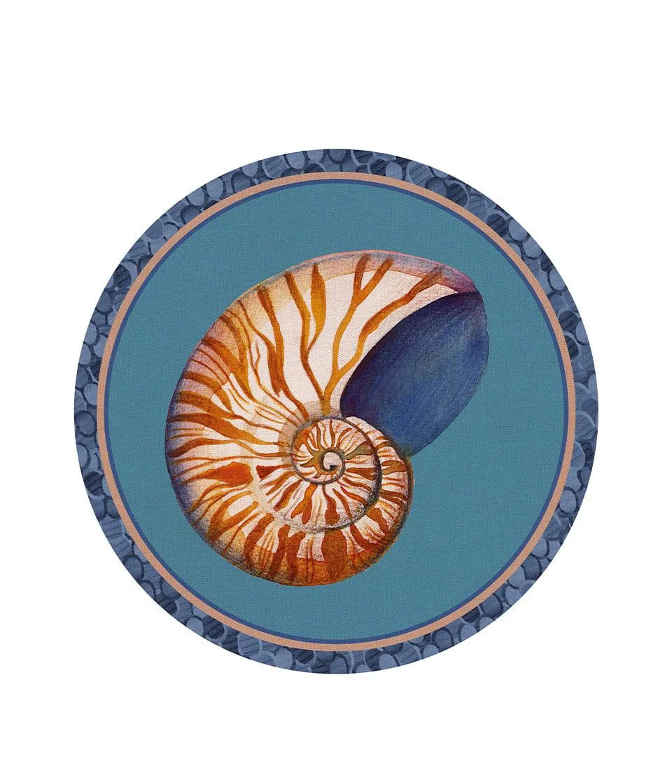 Tovaglietta rigida turchese Ø39 - Nautilus