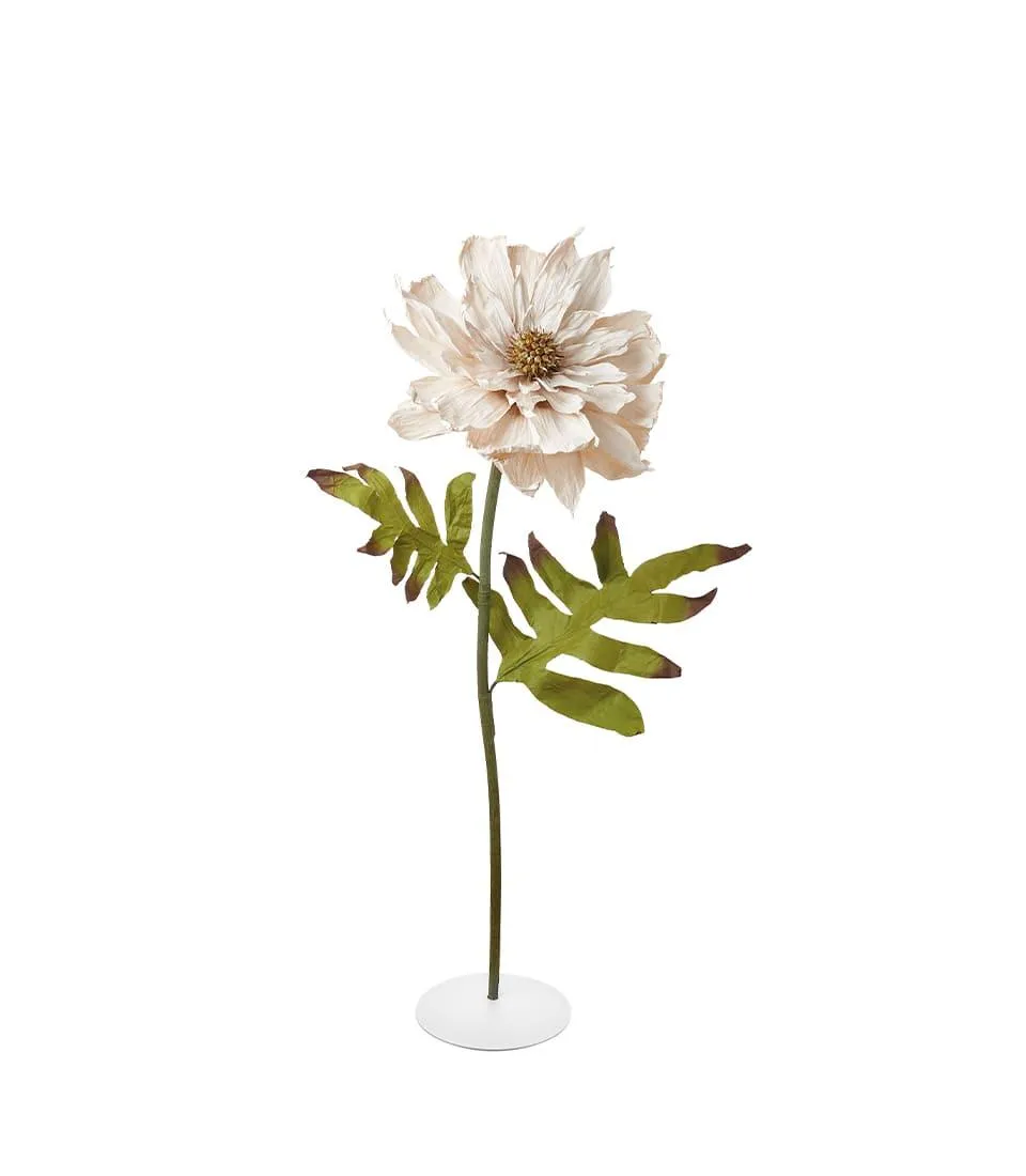 DECORATIVE FLOWER WITH BASE 155H - DAHLIA