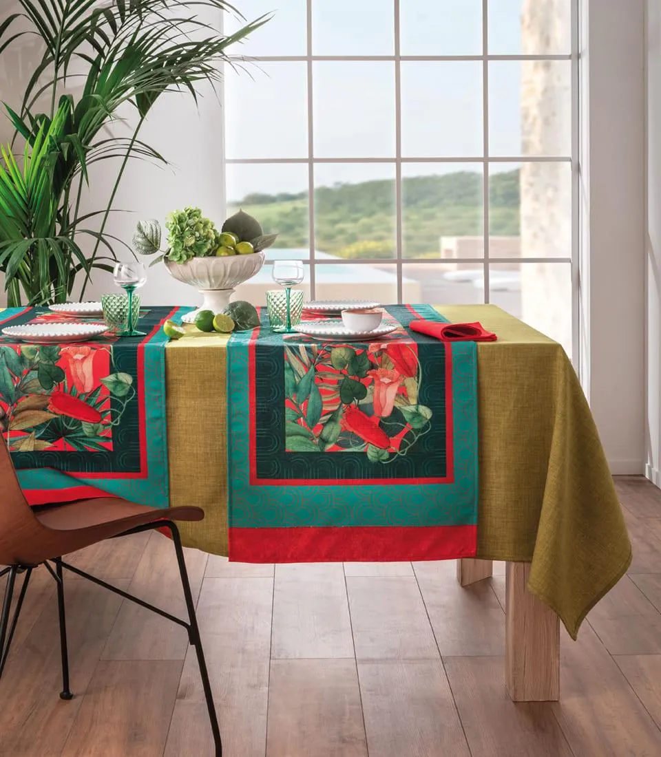 Tropical chic- Stain-resistant runner 155x50