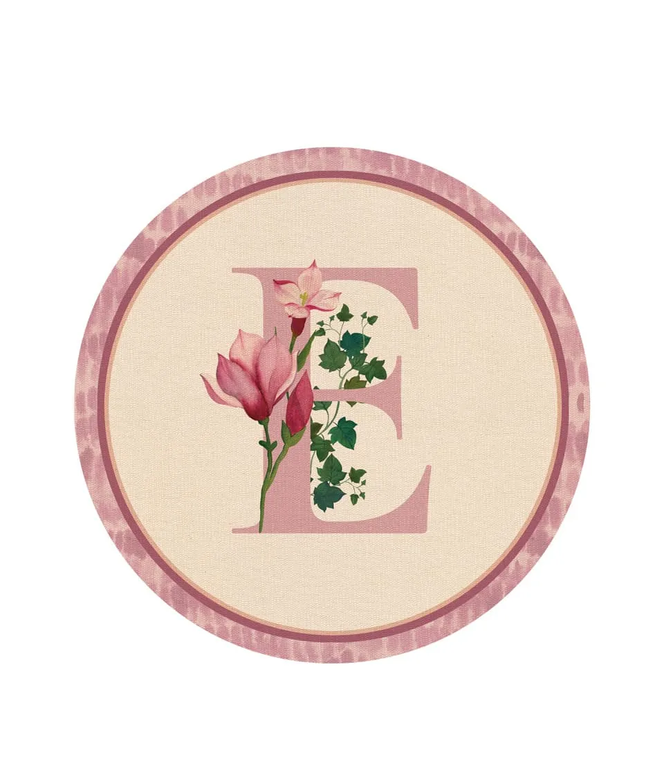 RIGID PLACEMAT, IVORY, Ø39 - MONOGRAM E