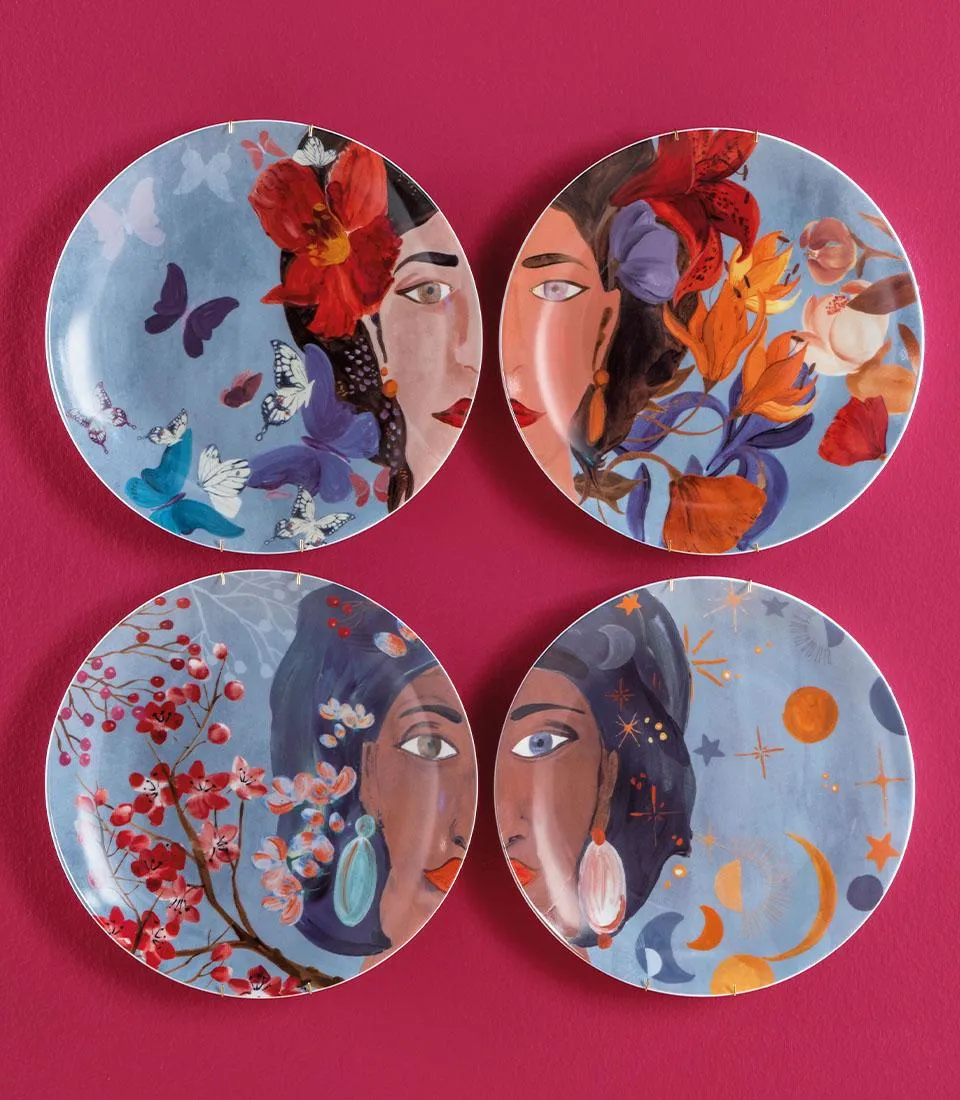 Decorative Wall Plates Tangeri - set 4 pcs.