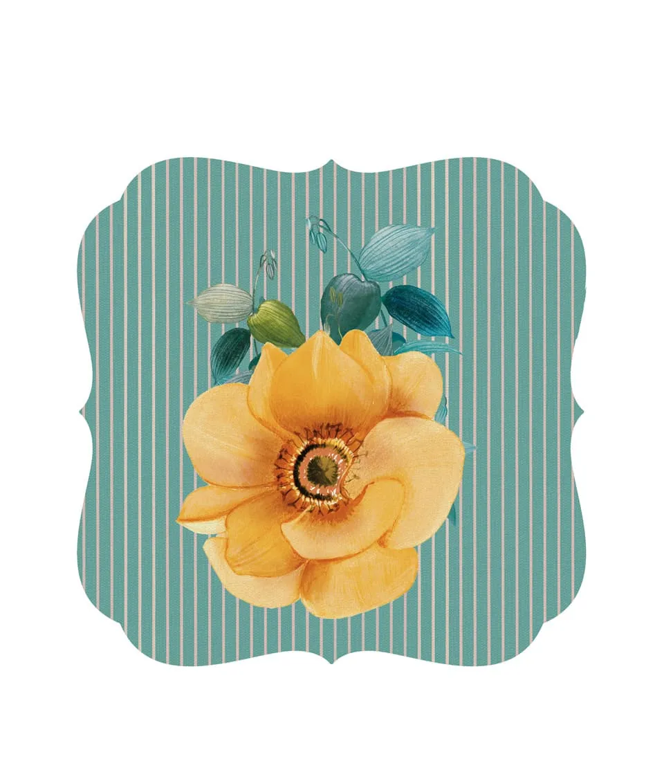 RIGID PLACEMAT, TEAL GREEN, 38,5x38,5 - ANEMONE