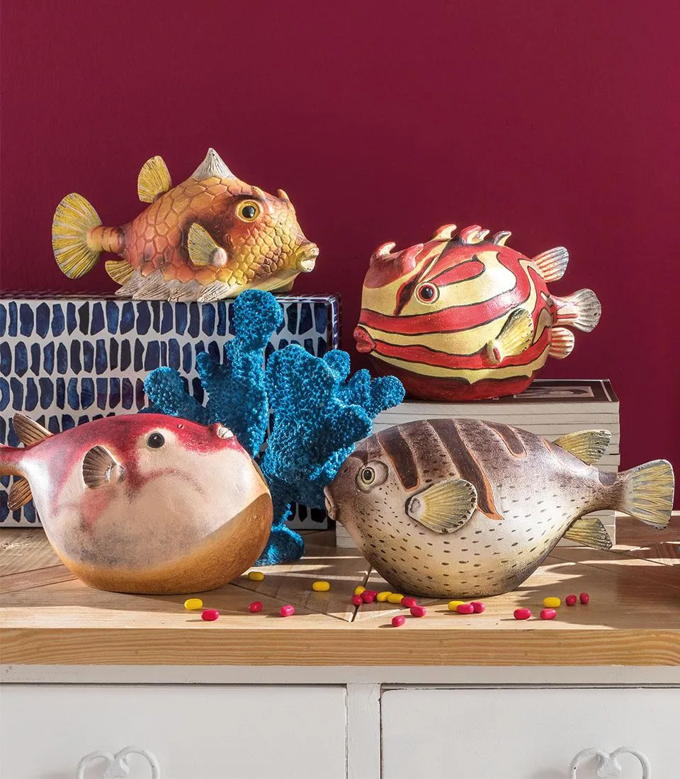 Pesce palla Rosso decorativo