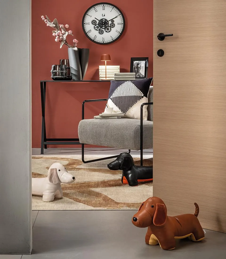 DOOR STOPPER DOG, IVORY