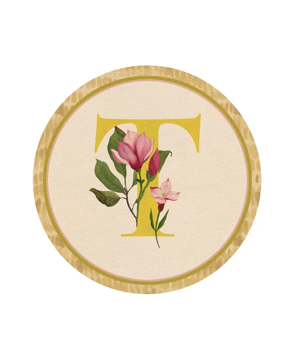 RIGID PLACEMAT, IVORY, Ø39 - MONOGRAM T