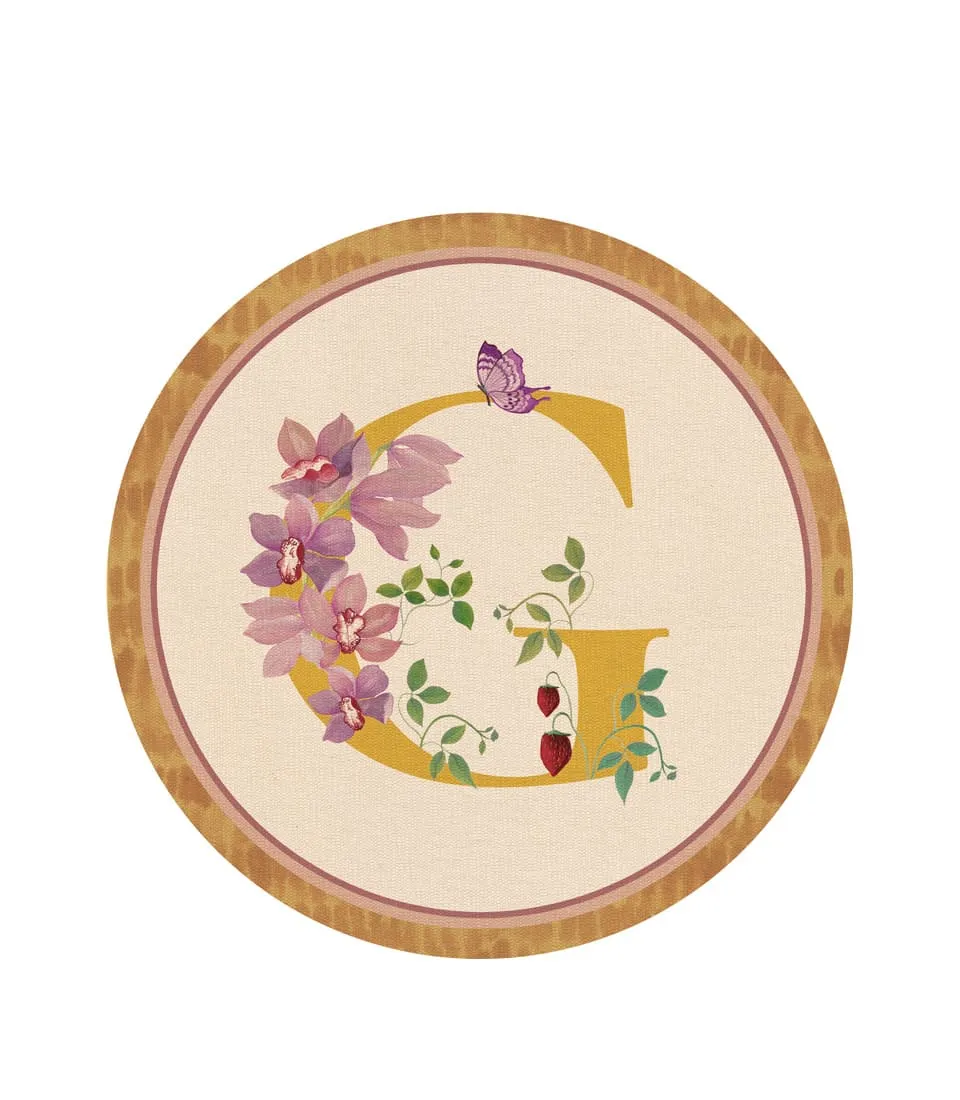 RIGID PLACEMAT, IVORY, Ø39 - MONOGRAM G