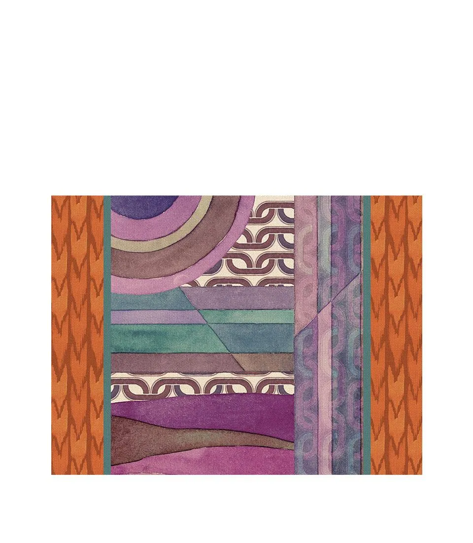 Rigid Placemat, orange edge - Orizzonti di Seta
