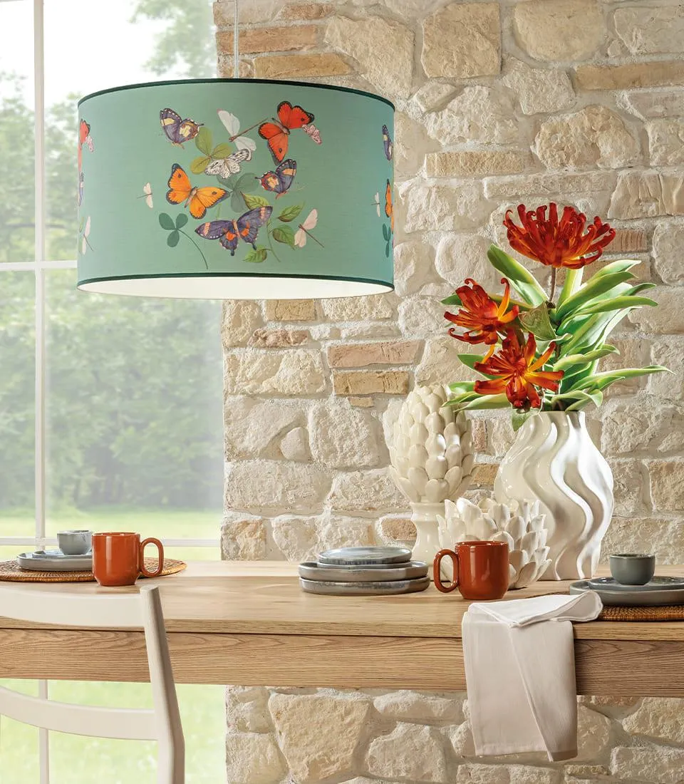 Cylindrical  pendant shade - Farfalle