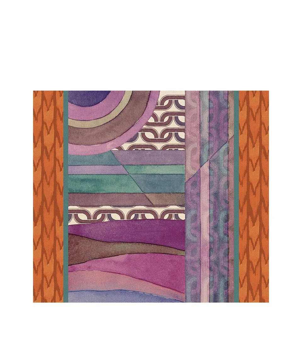 Rigid Placemat, orange edge - Orizzonti di Seta