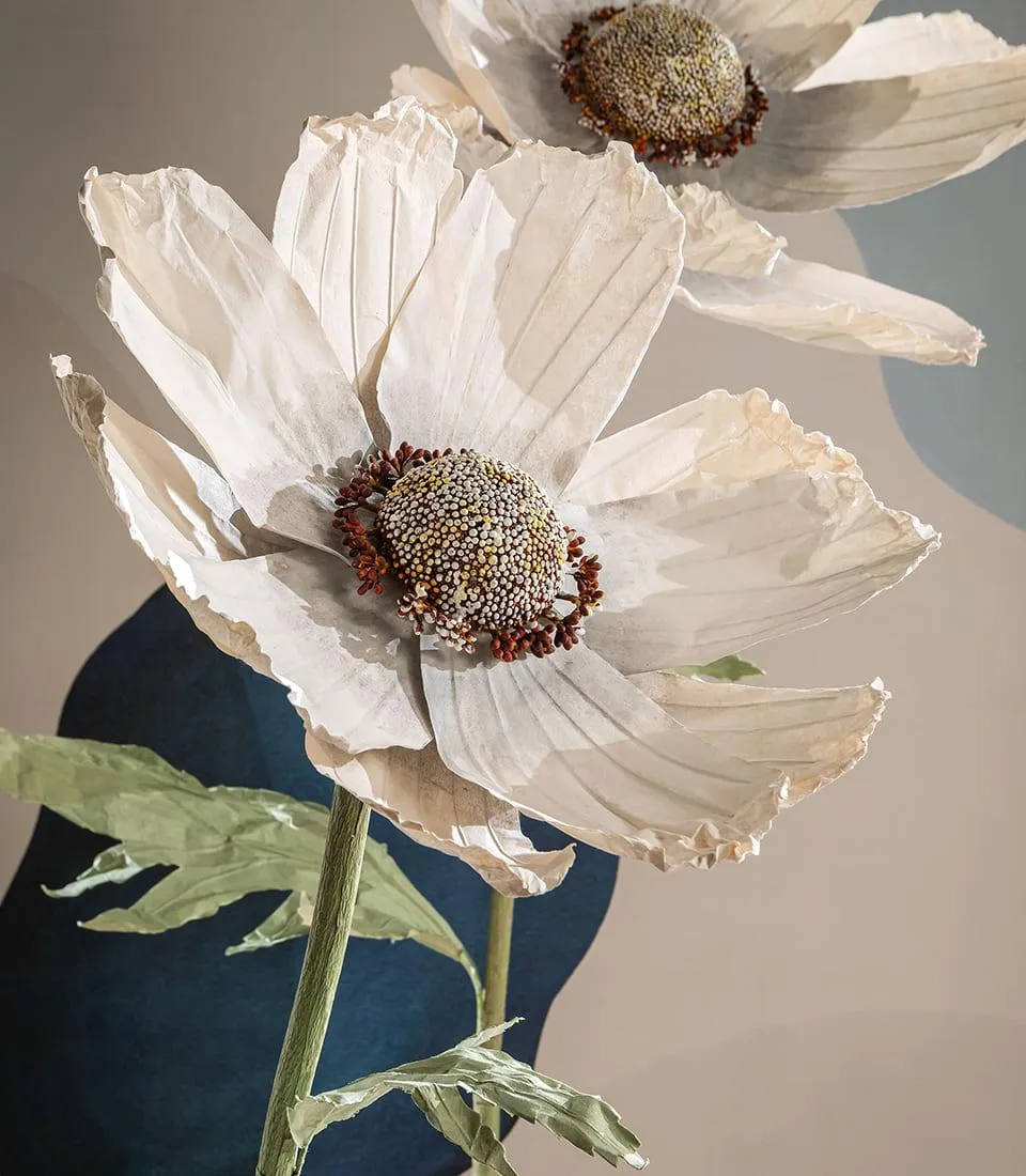 Fiore decorativo con base 200h - margherita