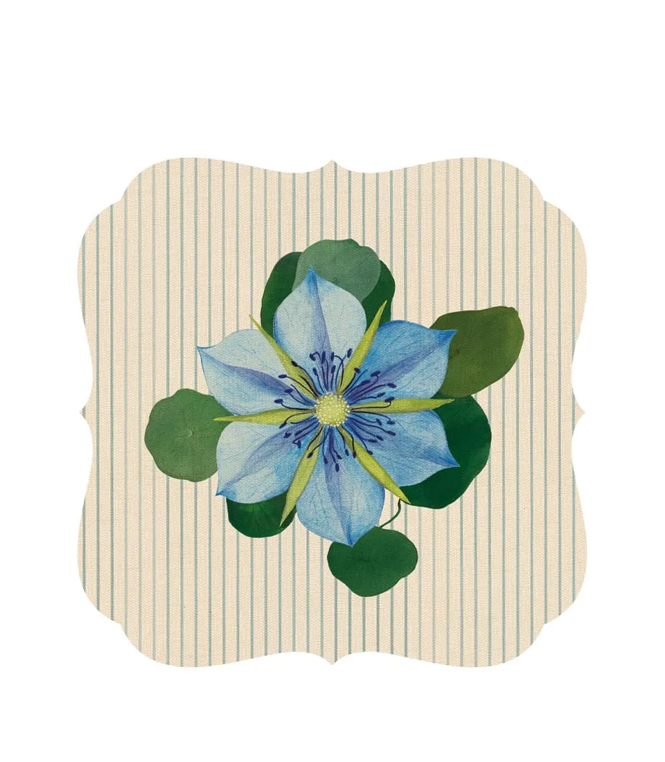 RIGID PLACEMAT, IVORY, 38,5x38,5 - NIGELLA DAMASCENA