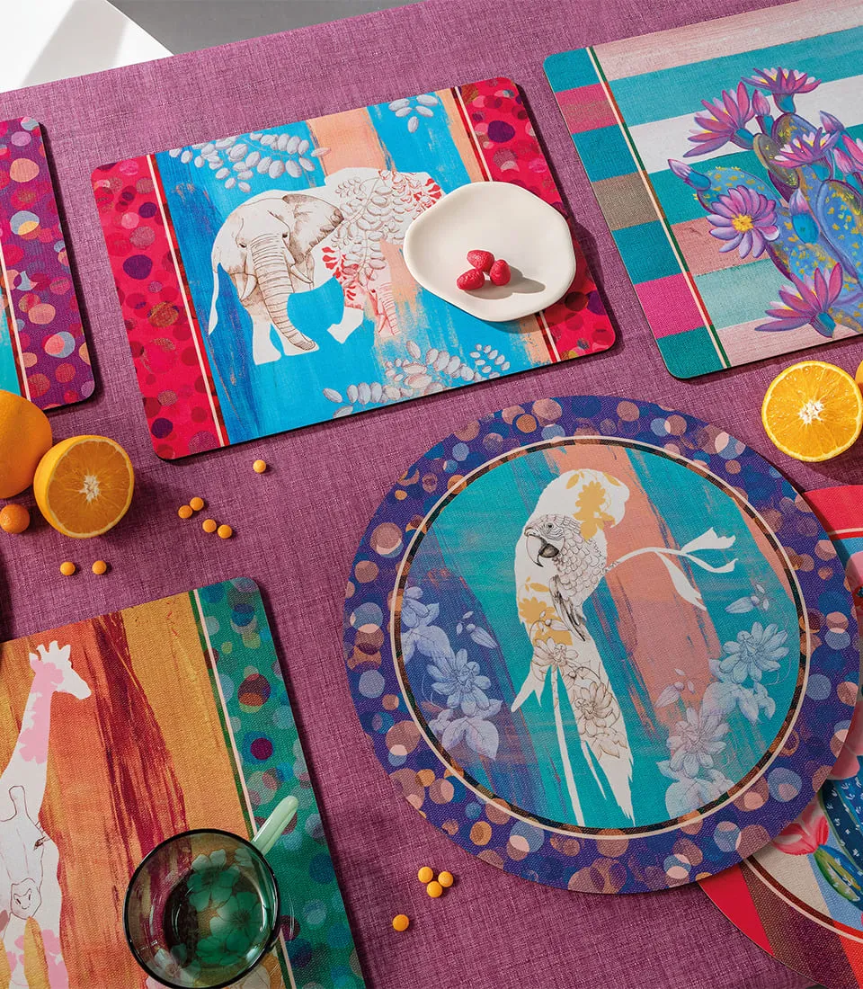 RIGID PLACEMAT 39x29,5 - PAPPAGALLO