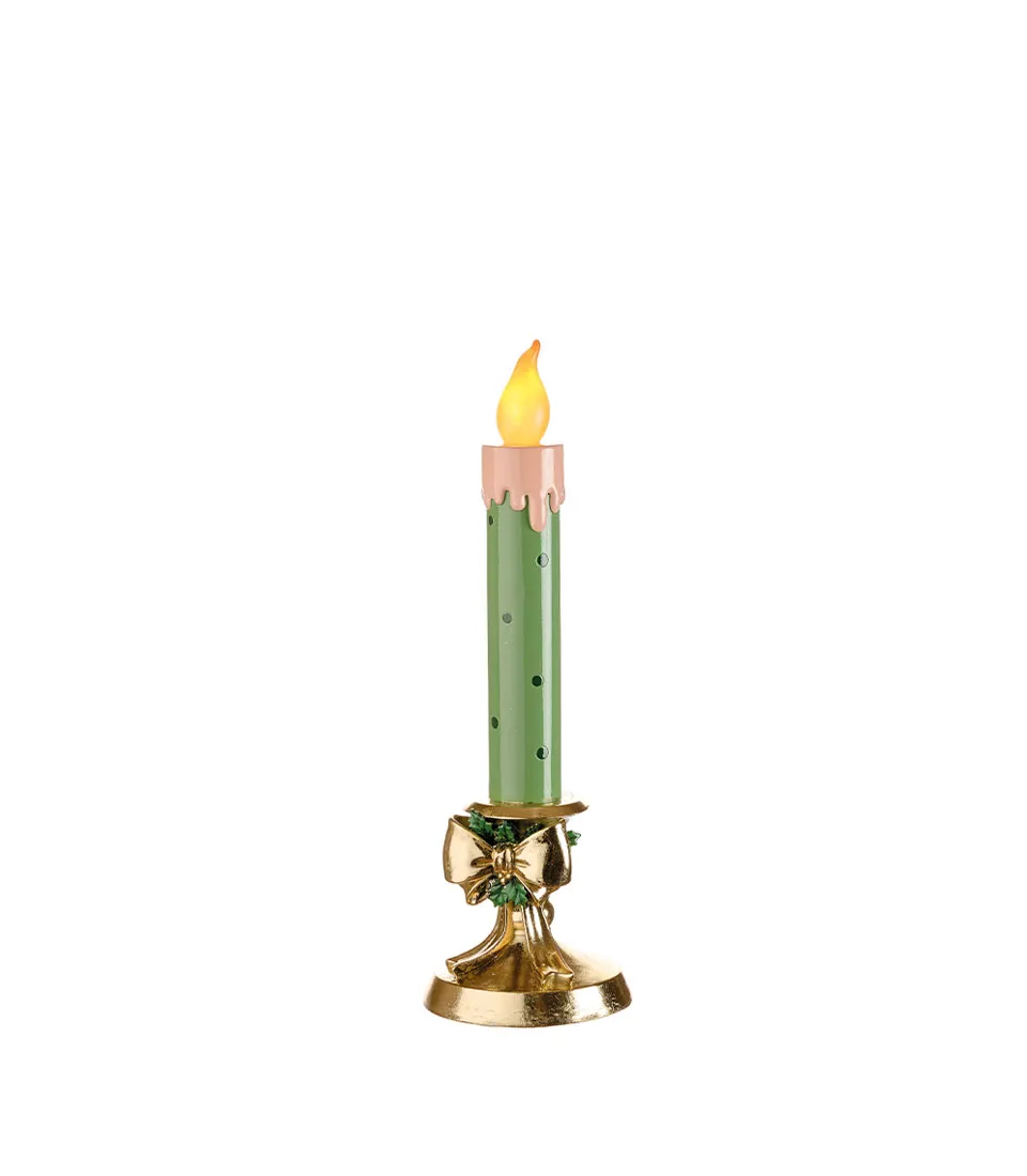 SHORT CANDLE HOLDER WITH LEDS
