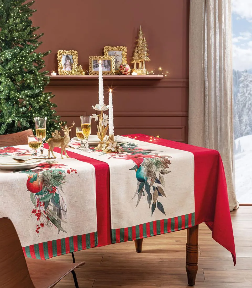 Stelle di Natale  - runner antimacchia 50x155