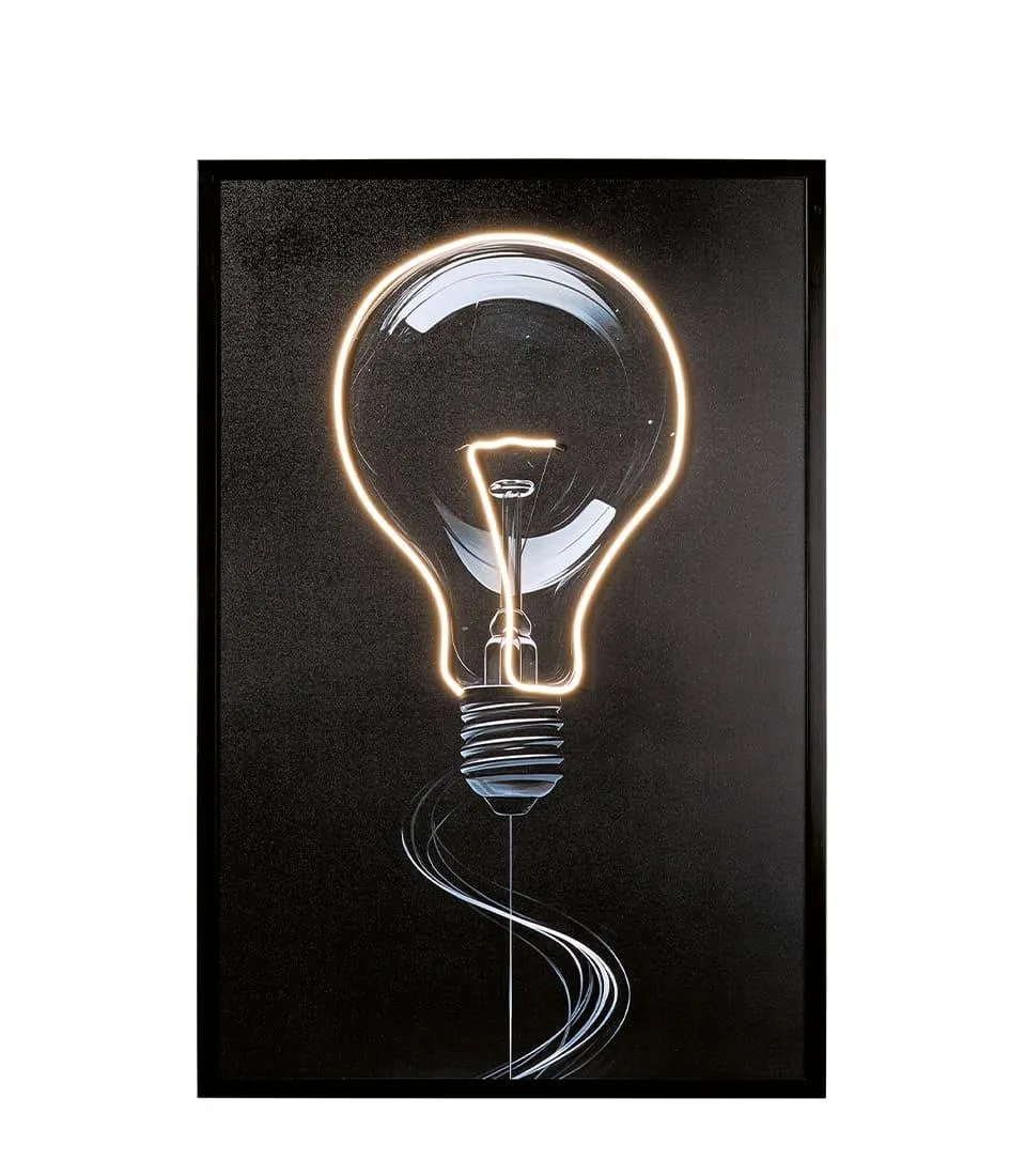 PAINTING 80x120 WITH FRAME, WITH LEDS