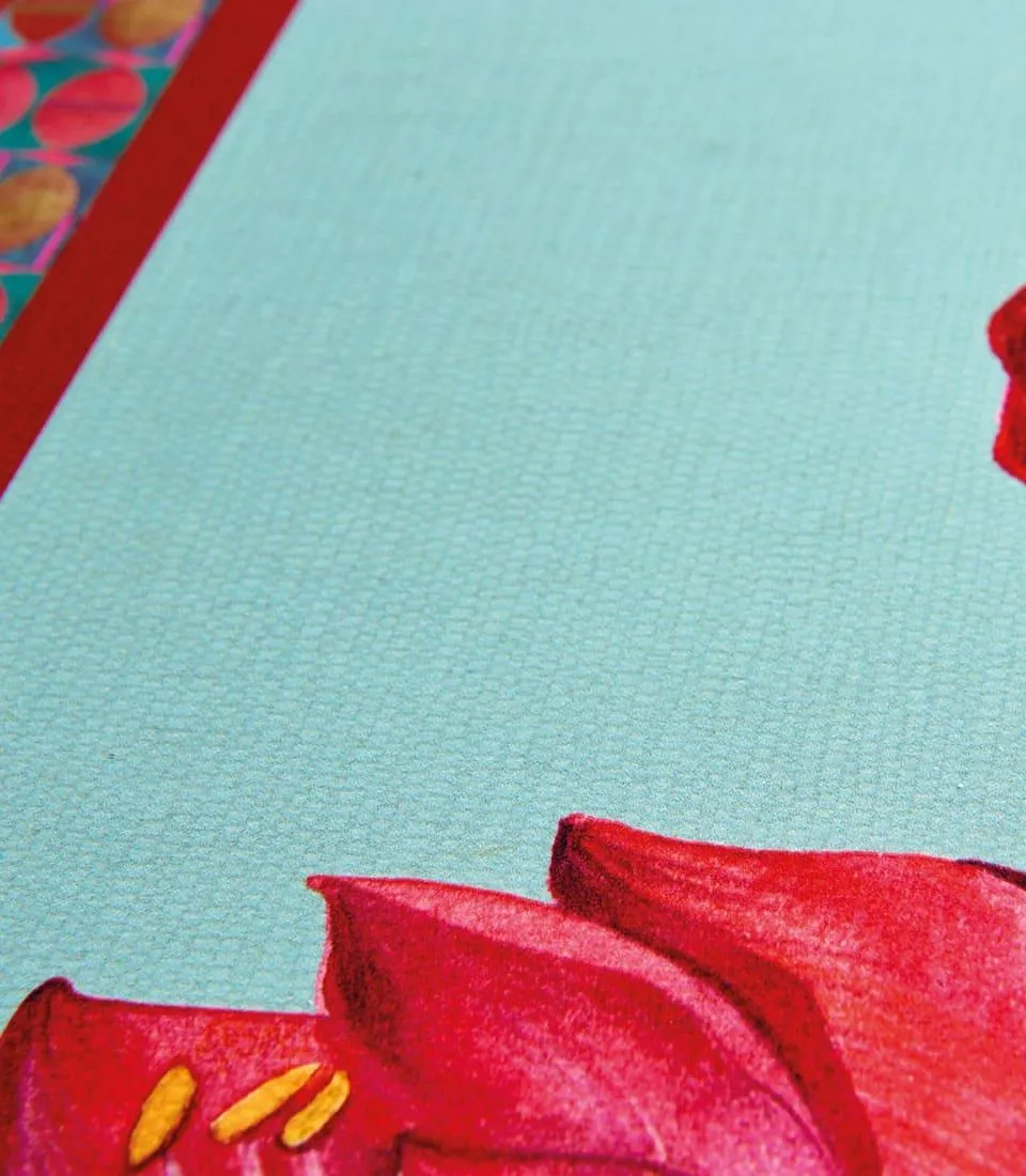 Rigid Placemat, teal green - Fritillaria