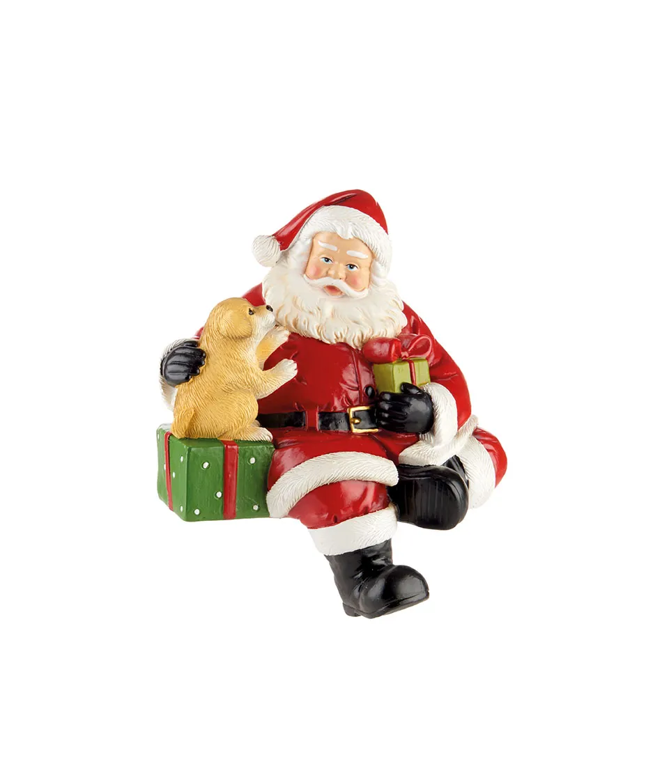 Decorative Santa Claus with dog