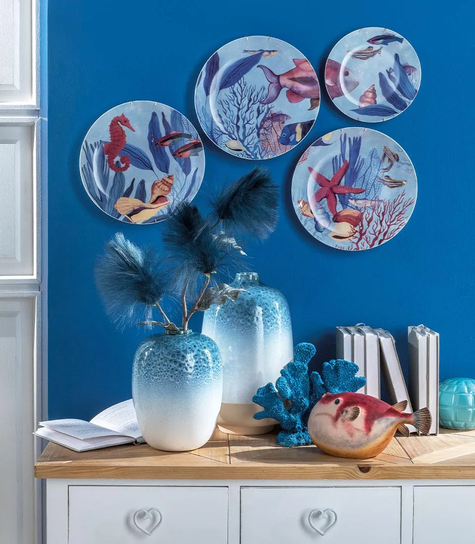 Decorative Blow Puffer Fish, Red