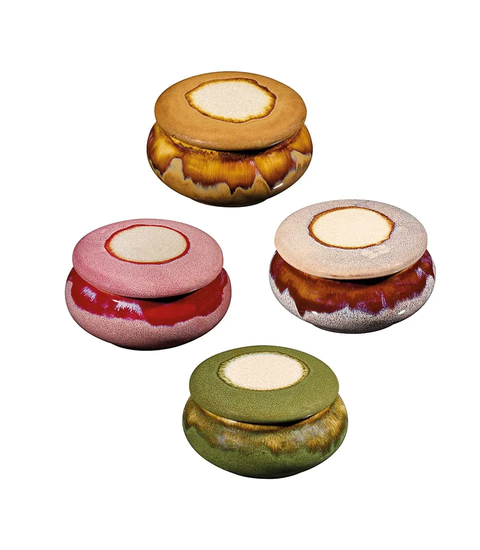 Scatola portacandela con cera - set 4 pz