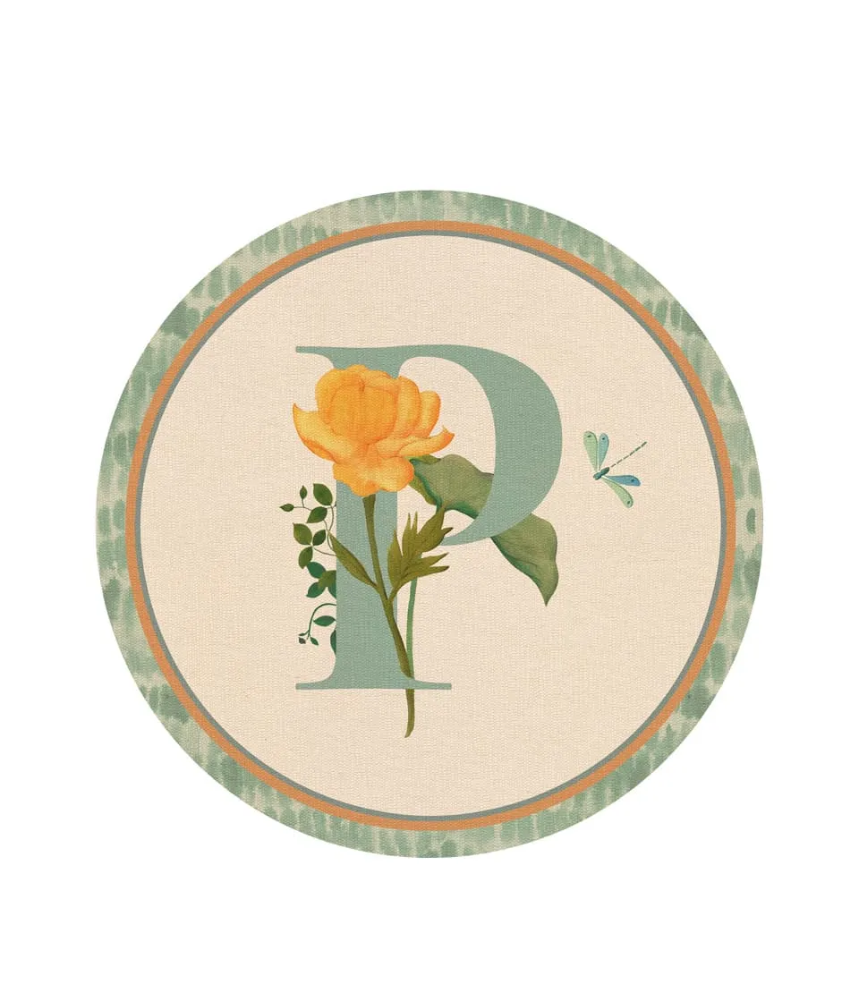 Tovaglietta rigida - monogramma P
