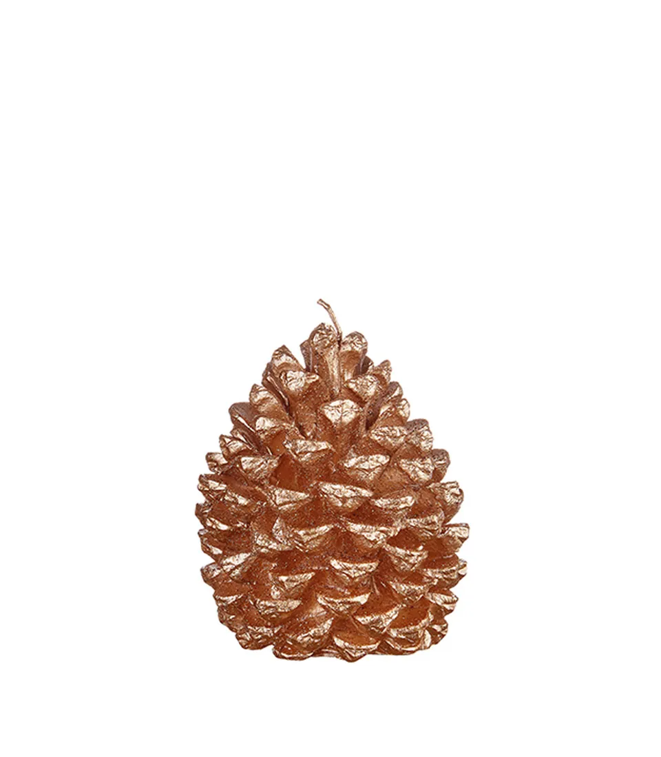 Champagne candle pinecone