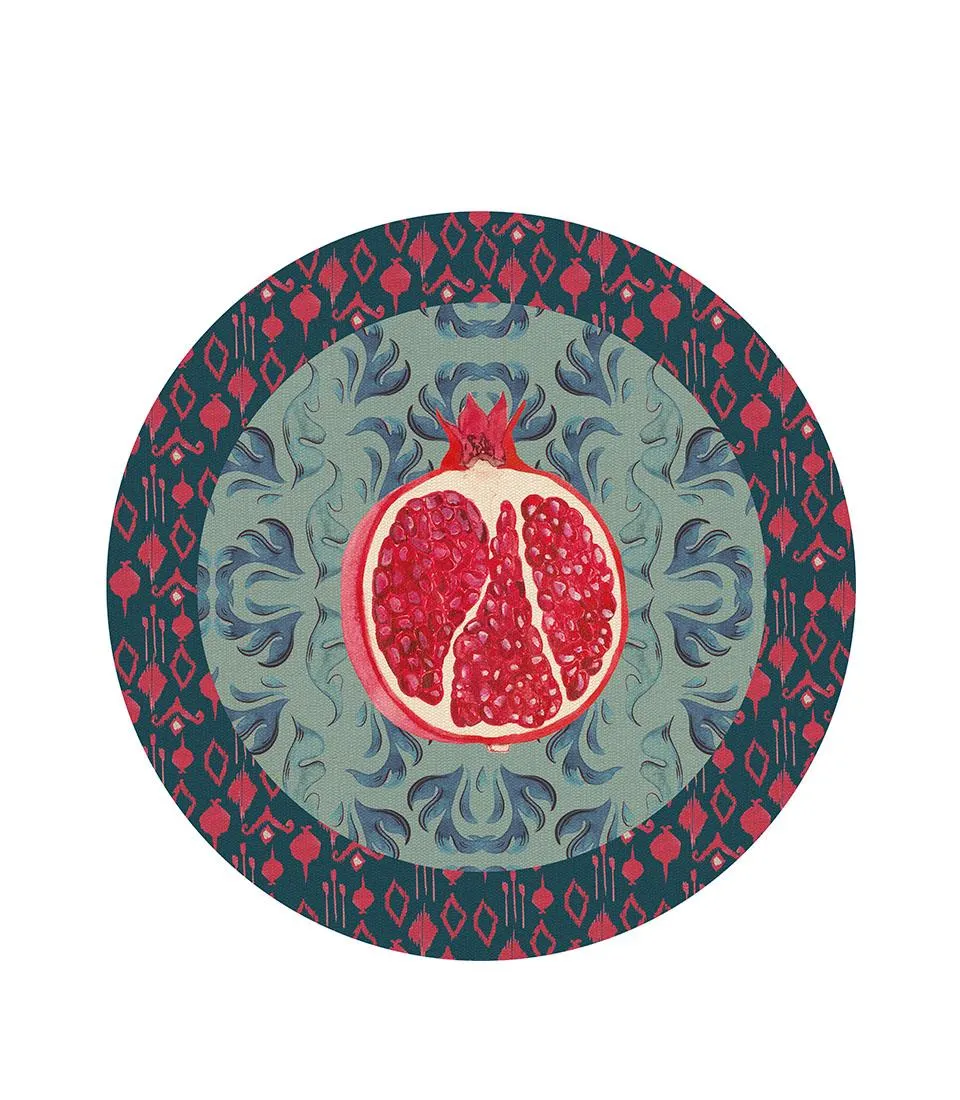 Rigid Placemat, light blue - Melograno d'Oriente