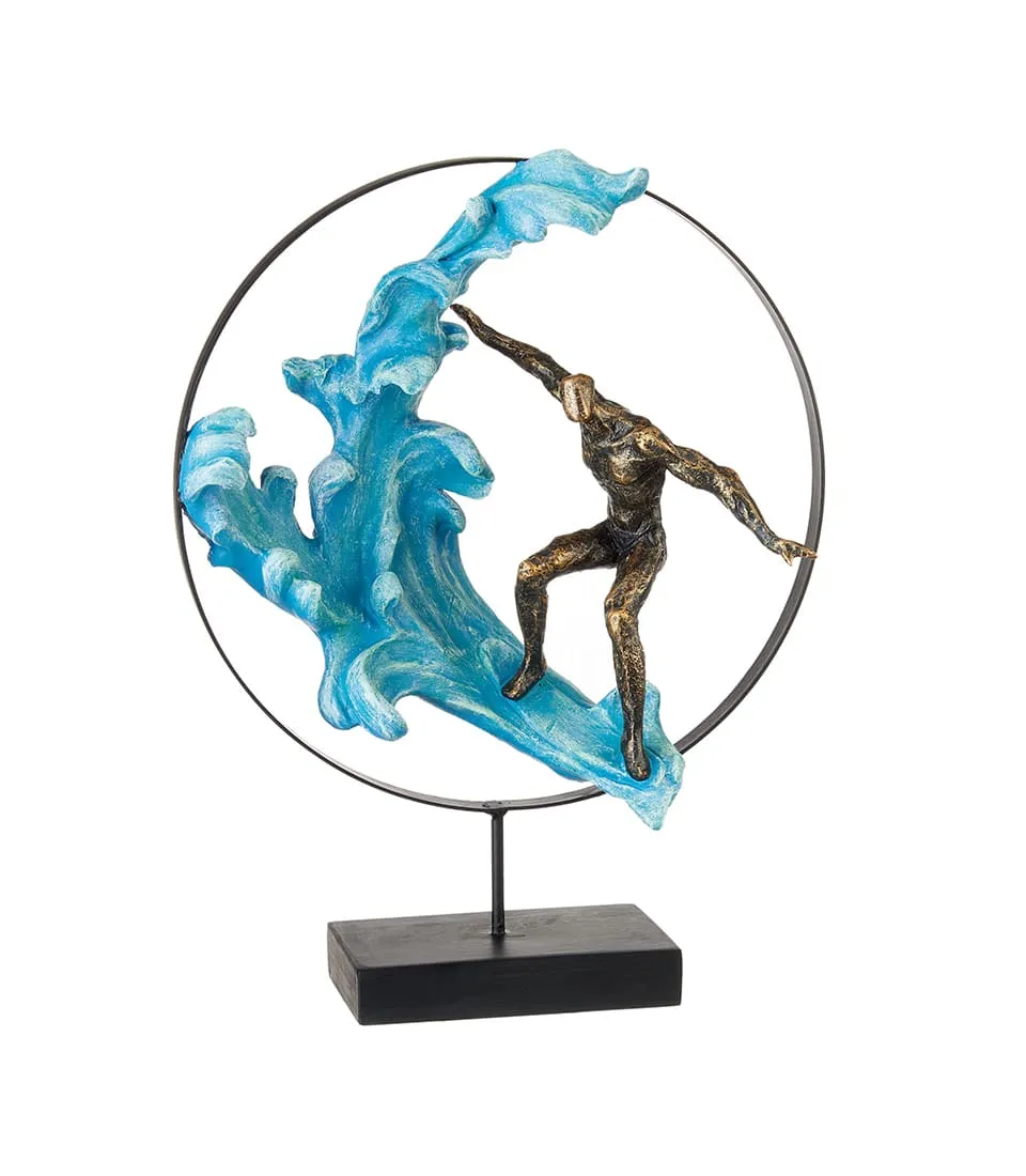 Decorative sculpture wave