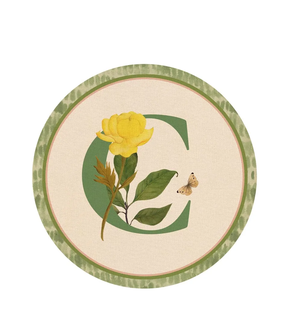 RIGID PLACEMAT, IVORY, Ø39 - MONOGRAM C