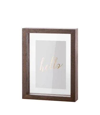 Small rectangular photo frame, dark wood