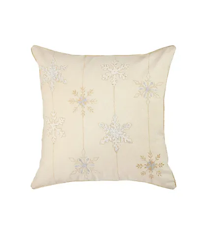 SQUARE CUSHION SNOWFLAKES