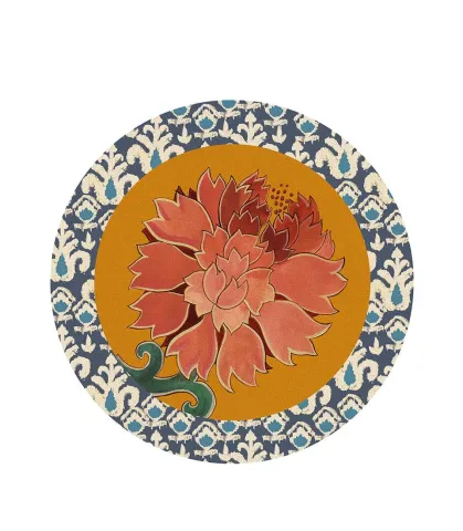 Rigid Placemat, orange - Peonia di Samarcanda