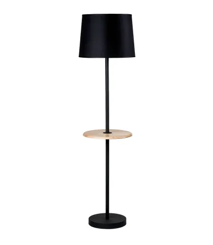 Lampada con tavolino - paralume nero