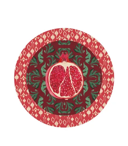 Rigid Placemat, cocoa - Melograno d'Oriente